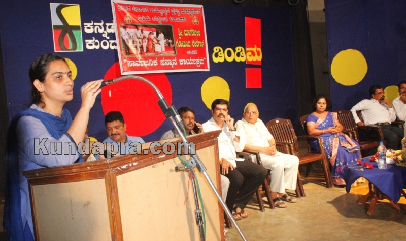 Rojotsava award winner Govinda Sherugar honored at Kala mandira Kundapura (6)