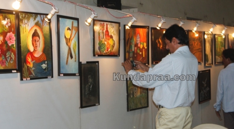Srujana - Dr Subhodkumar Malli's Art exhibition at Kundapura kala mandira- Dr H.S. Malli (14)