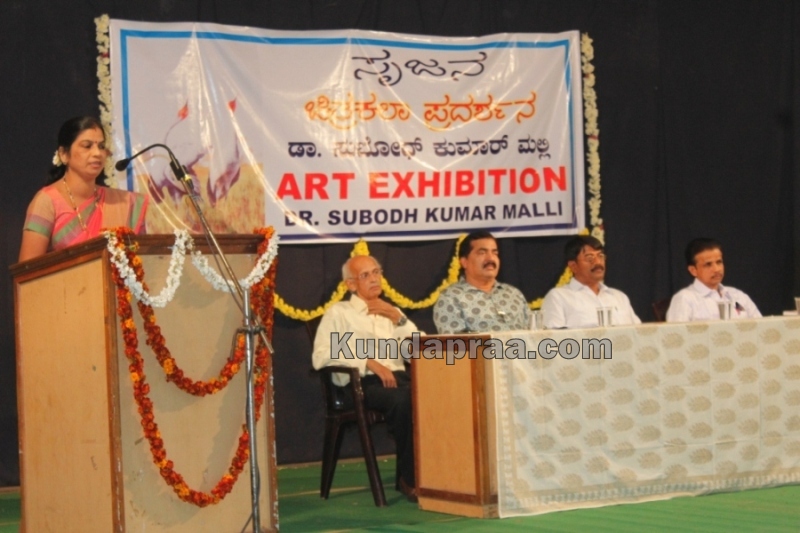 Srujana - Dr Subhodkumar Malli's Art exhibition at Kundapura kala mandira- Dr H.S. Malli (29)