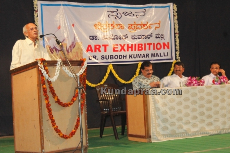 Srujana - Dr Subhodkumar Malli's Art exhibition at Kundapura kala mandira- Dr H.S. Malli (30)