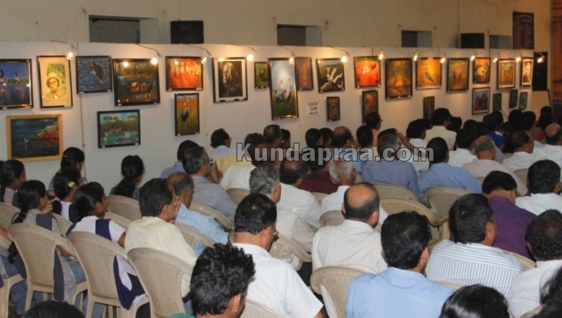 Srujana - Dr Subhodkumar Malli's Art exhibition at Kundapura kala mandira- Dr H.S. Malli (8)