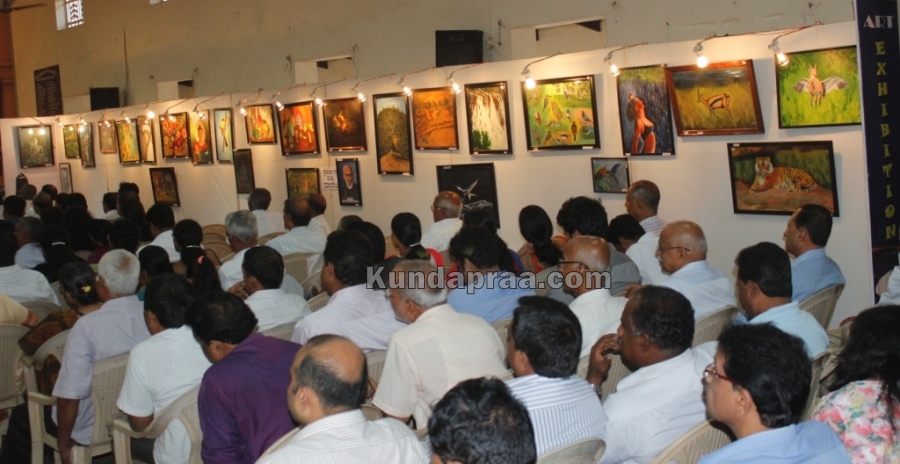 Srujana - Dr Subhodkumar Malli's Art exhibition at Kundapura kala mandira- Dr H.S. Malli (9)
