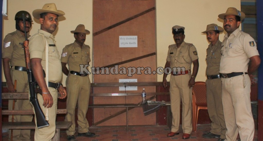 Poll counting centre - strong room tight security (1)