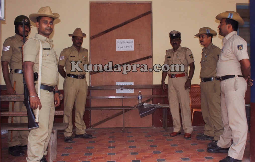 Poll counting centre - strong room tight security (2)