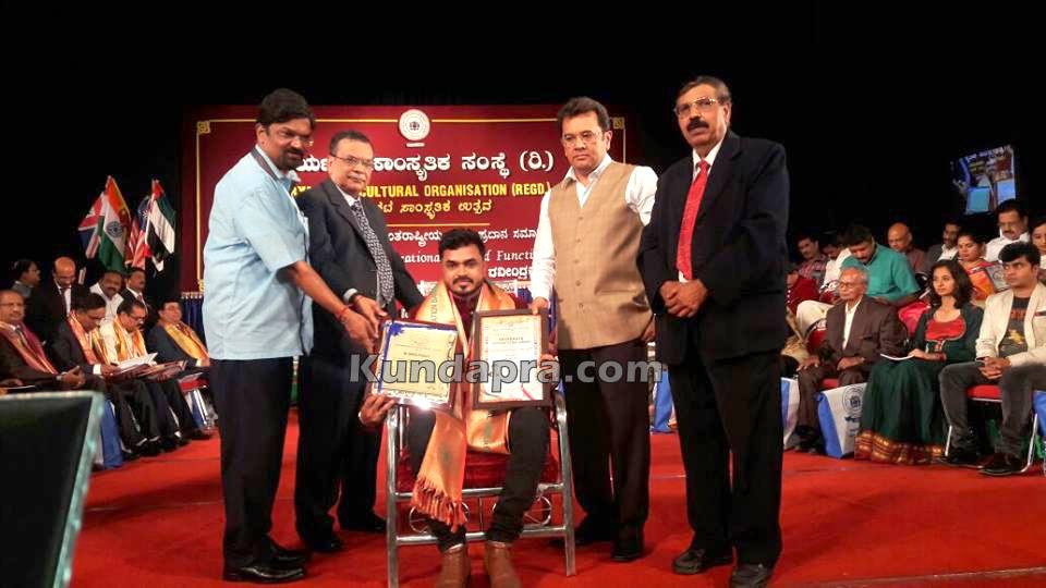 Aryabhata award Sathish poojary