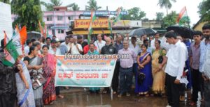 Block congress protest in Kundapura (1)