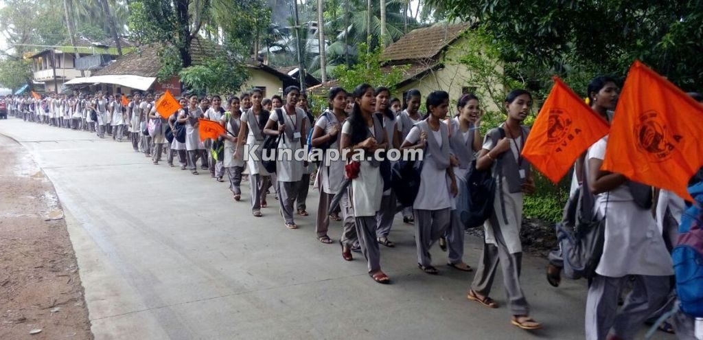 news kundapura ABVP protest regarding Dysp Ganapathi Death3