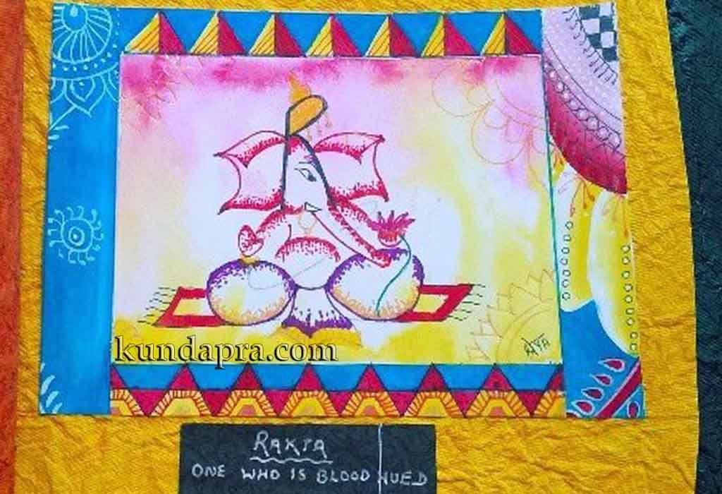 Shreyas Ganapathi Art - Rakta Ganesha