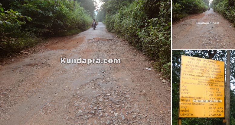 ಸಿದ್ದಾಪುರ ಹಳ್ಳಿಹೊಳೆ-ಜಡ್ಕಲ್ ರಸ್ತೆ: 60 ಮೀ. ಕಾಮಗಾರಿ ಇನ್ನೂ ಅಪೂರ್ಣ