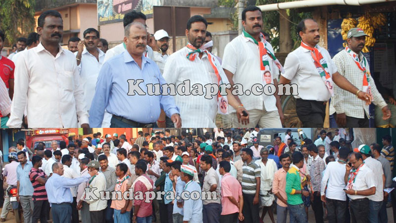 ಬೈಂದೂರು ಕಾಂಗ್ರೆಸ್ ಬಿರುಸಿನ ಚುನಾವಣಾ ಪ್ರಚಾರ
