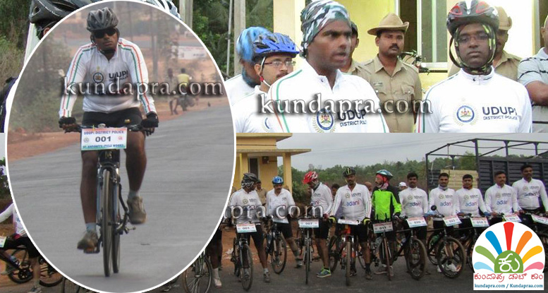 ಫಿಟ್ನೆಸ್ ಹಾಗೂ ಮಾನಸಿಕ ದೃಢತೆಗಾಗಿ 111ಕಿ.ಮೀ ಸೈಕಲ್ ತುಳಿದ ಎಸ್ಪಿ ಅಣ್ಣಾಮಲೈ ತಂಡ