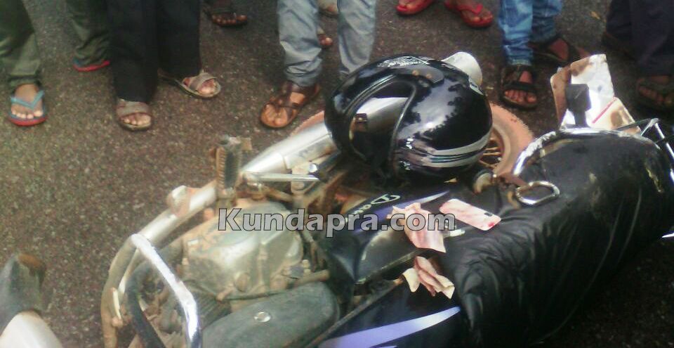 ಹಾಲಾಡಿ: ಲಾರಿ ಡಿಕ್ಕಿಯಾಗಿ ಬೈಕ್ ಸವಾರನ ಸಾವು