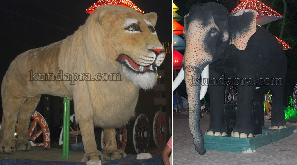 ಫೀಳಿಡುವ ಆನೆ, ಘರ್ಜಿಸುವ ಸಿಂಹ ನೋಡಲು ಮುಗಿಬಿದ್ದ ಜನ!