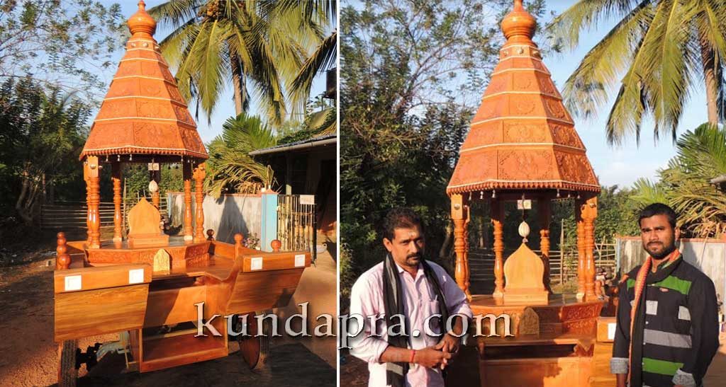 ಬೈಂದೂರು ಶ್ರೀ ಸೇನೇಶ್ವರ ದೇವರಿಗೆ ಸಮರ್ಪಿಸಲು ಸುಂದರ ಪುಪ್ಪರಥ