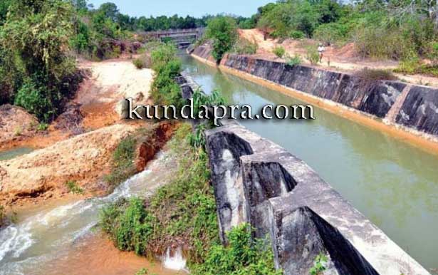 ವಾರಾಹಿ ಕಾಲುವೆ: ಮತ್ತೆ ಒಡೆದು ಕೃಷಿ ತೋಟಕ್ಕೆ ನುಗ್ಗಿದ ನೀರು