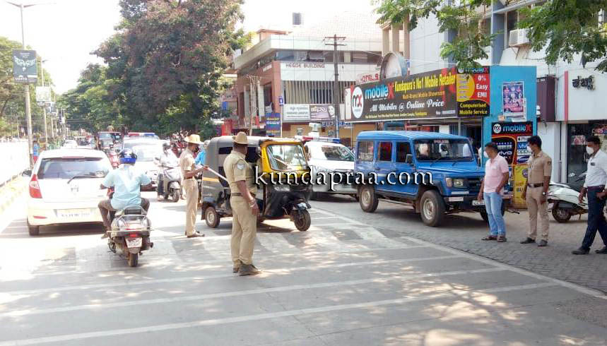 ಕುಂದಾಪುರ ನಗರದಲ್ಲಿ ಅನಗತ್ಯ ವಾಹನಗಳ ಸಂಚಾರಕ್ಕೆ ಕಡಿವಾಣ