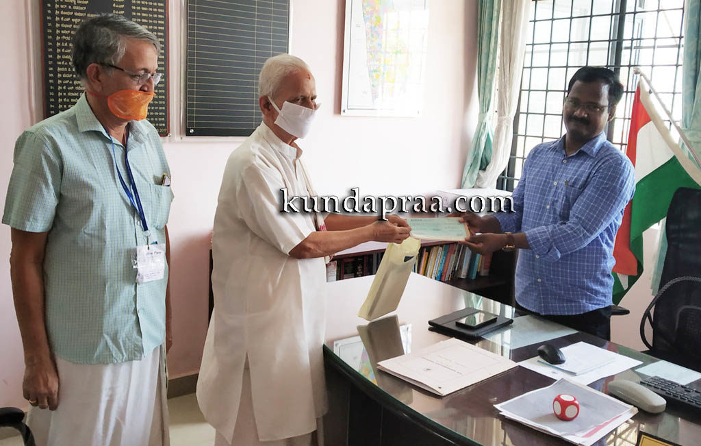 ಕುಂದಾಪುರ: ಪ್ರಧಾನ ಮಂತ್ರಿ ಪರಿಹಾರ ನಿಧಿಗೆ 5 ಲಕ್ಷ ರೂ. ದೇಣಿಗೆ