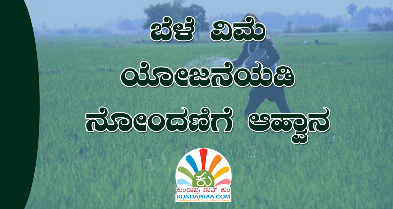 ಬೆಳೆ ವಿಮೆ ಯೋಜನೆಯಡಿ ನೋಂದಣಿಗೆ ಆಹ್ವಾನ
