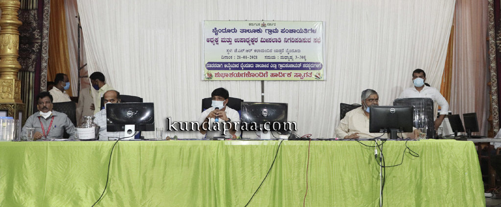 ಬೈಂದೂರು ತಾಲೂಕು: 15 ಗ್ರಾಮ ಪಂಚಾಯತಿ ಅಧ್ಯಕ್ಷ, ಉಪಾಧ್ಯಕ್ಷ ಸ್ಥಾನಕ್ಕೆ ಮೀಸಲಾತಿ ಪ್ರಕಟ