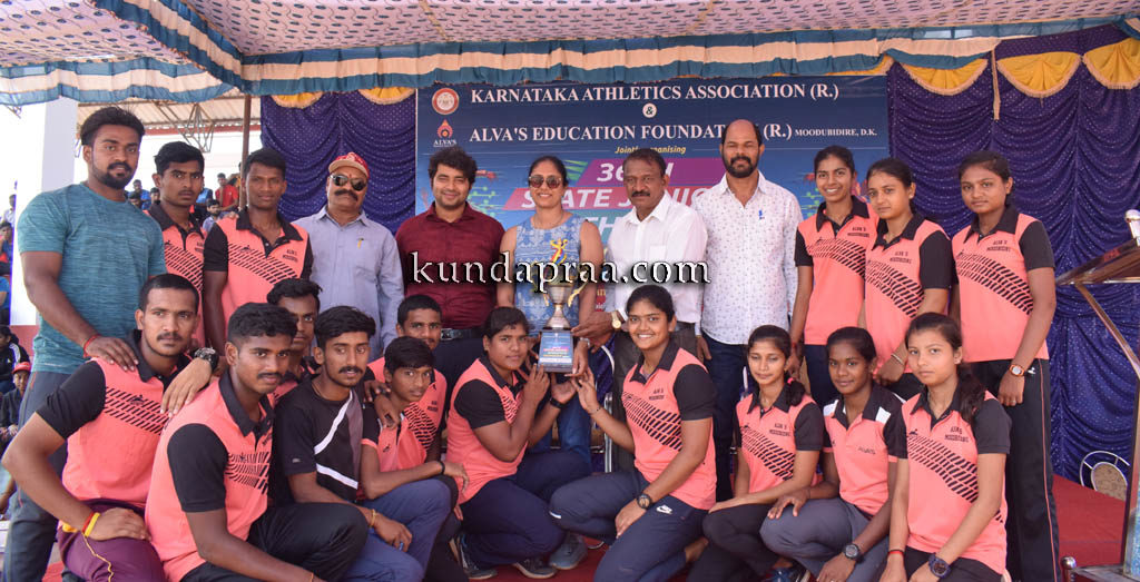 ರಾಜ್ಯ ಜೂನಿಯರ್ ಅಥ್ಲೆಟಿಕ್ ಕ್ರೀಡಾಕೂಟ: ಆಳ್ವಾಸ್ ಸ್ಪೋರ್ಟ್ಸ್ ಕ್ಲಬ್ಗೆ ಚಾಂಪಿಯನ್ಶಿಪ್