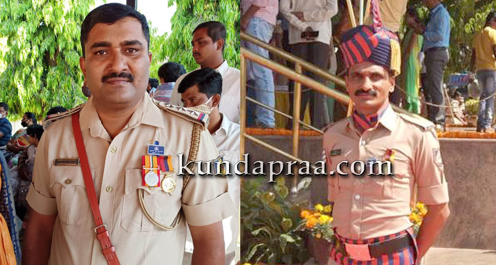 ಮುಖ್ಯಮಂತ್ರಿ ಚಿನ್ನದ ಪದಕ ಸ್ವೀಕರಿಸಿದ ರಾಘವೇಂದ್ರ ಎಂ., ಶಂಕರ ಪೂಜಾರಿ ಕಾಡಿನತಾರು