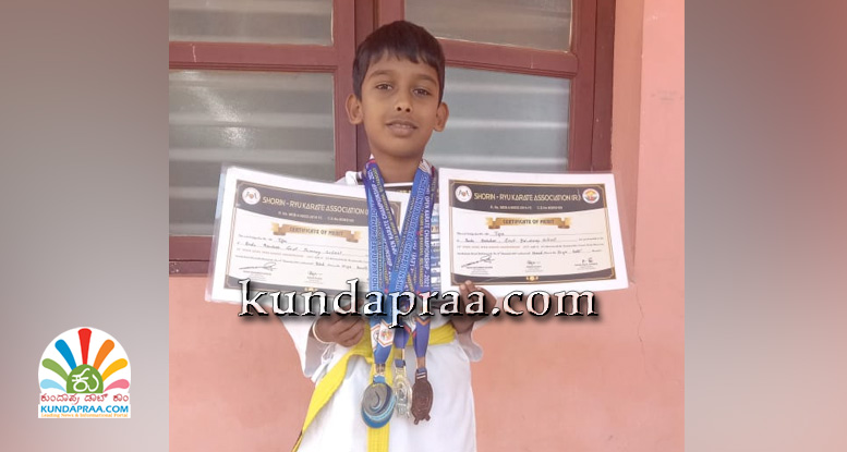 ಆಲ್ ಇಂಡಿಯಾ ಕರಾಟೆ ಚಾಂಪಿಯನ್ಶಿಪ್: ತೇಜಸ್ ಕುಮಾರ್ ರಾಜ್ಯ ಮಟ್ಟಕ್ಕೆ ಆಯ್ಕೆ