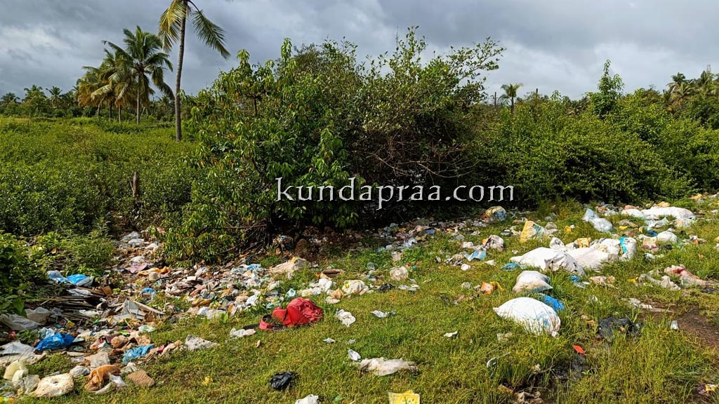 ಕಸದ ರಾಶಿಯಿಂದಾಗಿ ಗಬ್ಬು ನಾರುತ್ತಿದೆ ಕಳವಾಡಿ ಗ್ರಾಮದ ಕೆರೆ. ಕಣ್ಣು ಮುಚ್ಚಿ ಕುಳಿತ ಪಟ್ಟಣ ಪಂಚಾಯತ್