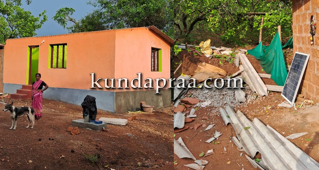 ತಾಲೂಕಿನಲ್ಲಿ ಸಿಡಿಲು ಸಹಿತ ಗಾಳಿಮಳೆ, ಸಿದ್ಧಾಪುರದಲ್ಲಿ ಒಂದು ಸಾವು, ಮನೆಗೆ ಹಾನಿ