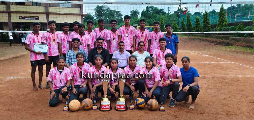 ಮೂಡುಬಿದಿರೆ ಪ.ಪೂ ಕಾಲೇಜುಗಳ ತಾಲೂಕು ಮಟ್ಟದ ವಾಲಿಬಾಲ್ ಪಂದ್ಯಾಟ: ಆಳ್ವಾಸ್ಗೆ ಅವಳಿ ಪ್ರಶಸ್ತಿ
