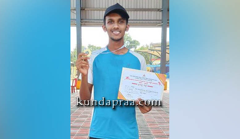 ಎತ್ತರ ಜಿಗಿತದಲ್ಲಿ ರಾಜ್ಯ ಮಟ್ಟಕ್ಕೆ ಆಯ್ಕೆಯಾದ ಶ್ರೀ ವೆಂಕಟರಮಣ ಪ.ಪೂ ಕಾಲೇಜಿನ ವಿದ್ಯಾರ್ಥಿ ಸಿನಾನ್