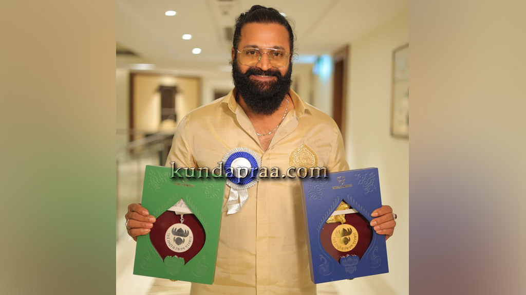 ಅತ್ಯುತ್ತಮ ನಟ ರಾಷ್ಟ್ರ ಪ್ರಶಸ್ತಿ ಸ್ವೀಕರಿಸಿದ ಡಿವೈನ್ ಸ್ಟಾರ್ ರಿಷಬ್ ಶೆಟ್ಟಿ