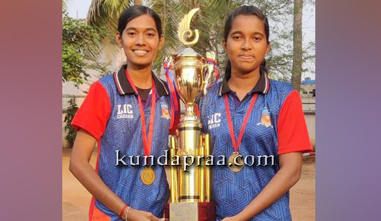 ರಾಜ್ಯ ಮಟ್ಟದ ಟೆನ್ನಿಸ್ ವಾಲಿಬಾಲ್ನಲ್ಲಿ ಸಮೀಕ್ಷಾ ಮತ್ತು ಅದಿತಿ ಪ್ರಥಮ ಸ್ಥಾನ