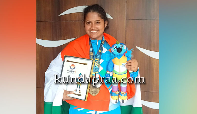 ಏಷ್ಯನ್ ಪವರ್ ಲಿಪ್ಪಿಂಗ್ ಚಾಂಪಿಯನ್ಶಿಪ್ನಲ್ಲಿ ನಾಗಶ್ರೀ ಉಪ್ಪಿನಕುದ್ರುವಿಗೆ 3 ಚಿನ್ನ, 1 ಬೆಳ್ಳಿ