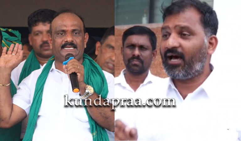ಬೈಂದೂರು ಶಾಸಕ ಗುರುರಾಜ ಗಂಟಿಹೊಳೆ – ಬಿಜೆಪಿ ಮಂಡಲ ಮಾಜಿ ಅಧ್ಯಕ್ಷ ದೀಪಕ್ ಕುಮಾರ್ ಶೆಟ್ಟಿ ನಡುವೆ ತಳ್ಳಾಟ