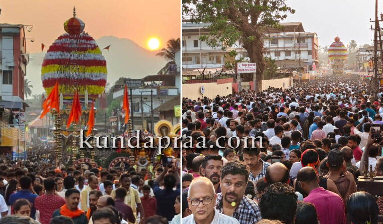 ಕೊಲ್ಲೂರು: ಶ್ರೀ ಮೂಕಾಂಬಿಕಾ ದೇವಸ್ಥಾನದ ಮನ್ಮಹಾರಥೋತ್ಸವ ಸಂಪನ್ನ