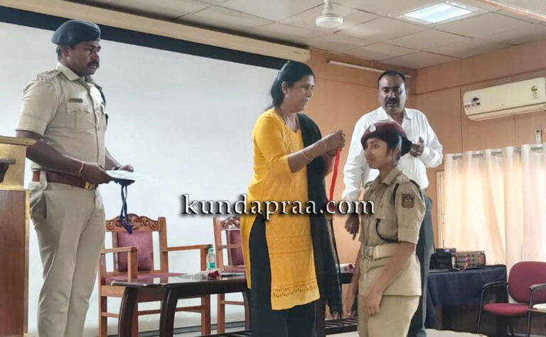 ಗೃಹರಕ್ಷಕರ ಅಧಿಕಾರಿಗಳ ತರಬೇತಿಯಲ್ಲಿ ಸ್ನೇಹಾಗೆ ಚಿನ್ನದ ಪದಕ
