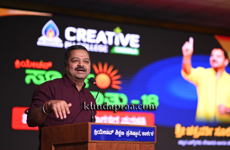 ಕ್ರಿಯೇಟಿವ್ ಸ್ಫೂರ್ತಿಮಾತು: ನಾಡಿನ ಖ್ಯಾತ ಲೇಖಕ, ಚಿಂತಕ, ವಾಗ್ಮಿಗಳಾದ ಚಕ್ರವರ್ತಿ ಸೂಲಿಬೆಲೆ ಭಾಗಿ