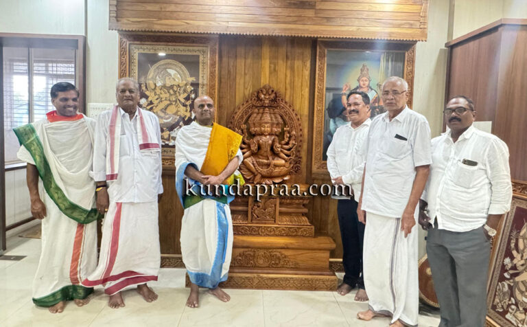 ಹಿರಿಯ ಆಗಮ ಪಂಡಿತರಾದ ಜಿ.ಎ. ವಿಜಯಕುಮಾರ್ ವಿಶ್ವಕರ್ಮ ಕರಕುಶಲ ಶಿಲ್ಪಕಲಾ ಕೇಂದ್ರಕ್ಕೆ ಭೇಟಿ